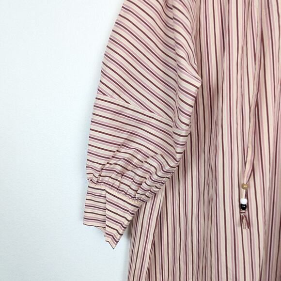 BOSS by Hugo Boss Bateco Multicolor Stripe Breezy Oversized Blouse - Picture 4 of 12
